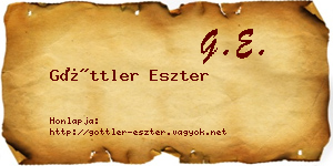 Göttler Eszter névjegykártya